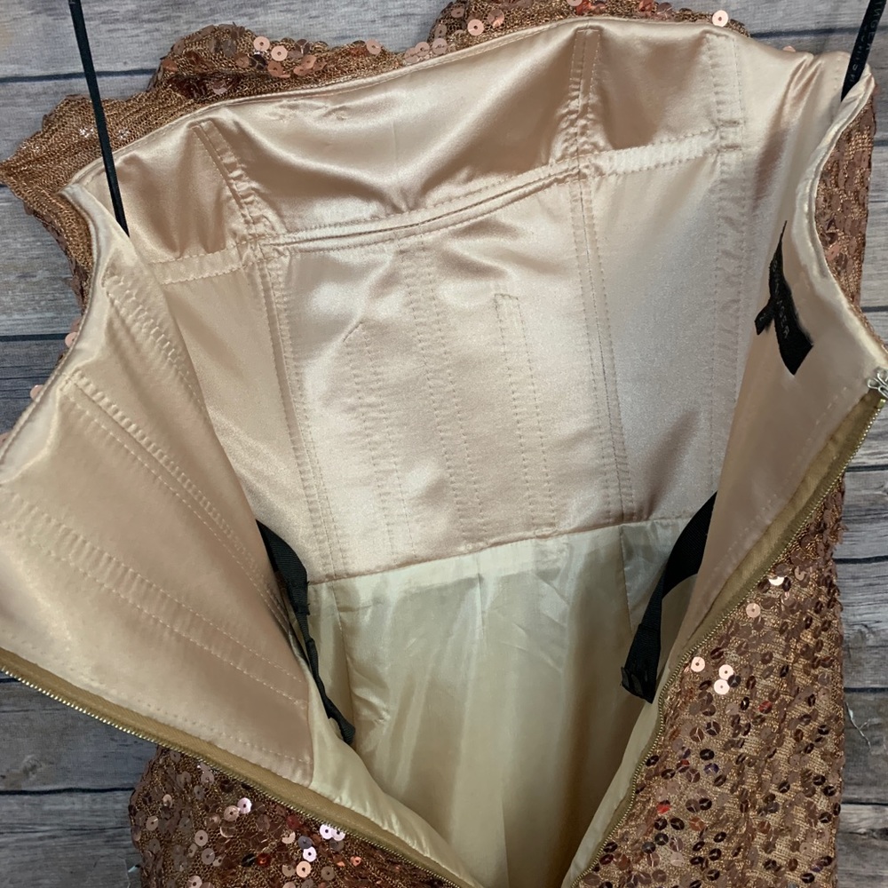 Rubin Singer Ruffled Sequin Gown - Picture 11 of 12